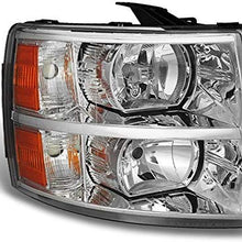 For 07-13 Chevy Silverado Pickup Truck Chrome Headlight Front Lamp Passenger Right Side Replacement