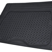 Motor Trend Flextough Rubber Car Floor Mats & Cargo Trunk Mat Set Black Heavy Duty - Odorless, Extreme Duty (Black) - MT-773-884-BK