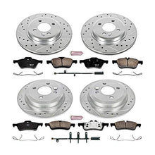 Power Stop K5725 Front and Rear Z23 Carbon Fiber Brake Pads with Drilled & Slotted Brake Rotors Kit