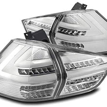 ZMAUTOPARTS For 2014-2016 Rogue LED Tail Brake Lights Lamps Chrome