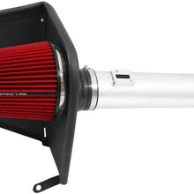 Spectre Performance Air Intake Kit with Washable Air Filter: 2014-2016 Chevy/GMC (Silverado 1500, Sierra 1500) 4.3L V6, Red Oiled Filter with Polished Aluminum Tube, SPE-9026
