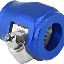 DEALPEAK Car Oil Fuel Hose End Clamp Finisher Diesel Water Line Clip AN6 Hose Connectors 15mm/17mm/20mm/24mm for Auto Truck Vehicle