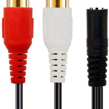 2 Pack 2 x RCA Male, 1 X 3.5mm Stereo Female, Y-Cable 6 Inch, CNE63102