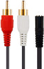 2 Pack 2 x RCA Male, 1 X 3.5mm Stereo Female, Y-Cable 6 Inch, CNE63102