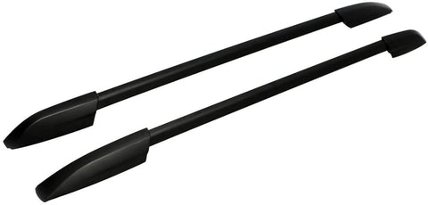 Compatible With 2008-2013 Toyota Highlander Factory Style Black Roof Rack Rail Side