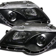 Spyder Auto PRO-YD-VP06-DRL-BK Volkswagen Passat B6 Black DRL LED Projector Headlight (Black)