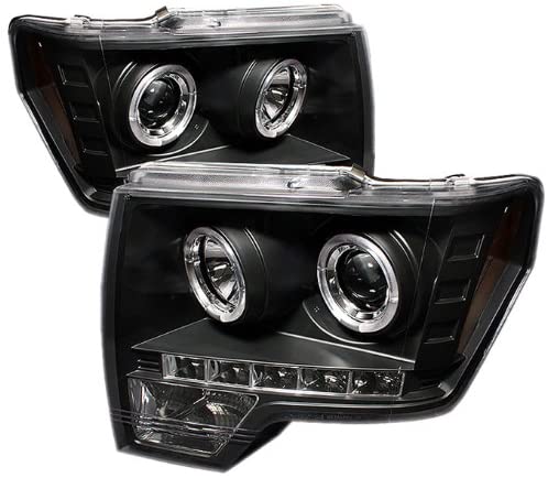 Spyder Auto PRO-YD-FF15009-HL-SM Ford F150 Smoke Halo LED Projector Headlight with Replaceable LEDs