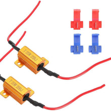 Akozon LED Decoders 2Pcs Car LED Decoder Anti Hyper Flash No Error Wirewound Load Resistor 25W 25Ω