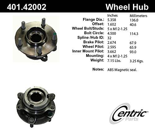 Centric 401.42002 Front Wheel Bearing