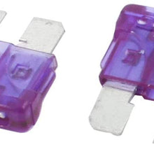 uxcell 30pcs Universal Medium Blade Style Fuse for Car Motorcycle Boat DC 5V-32V 3A Purple
