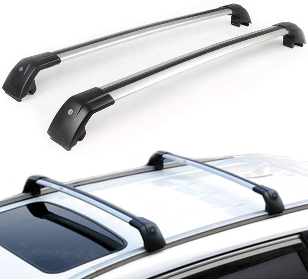 KPGDG Lockable Crossbars Fit for All New V60 2019 2020 Baggage Roof Rack Rail Cross Bar - Silver