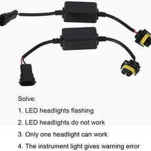 Acouto H8/H9/H11 LED Headlight Decoder Flash Error Eliminator Cancel DC 12V-14V