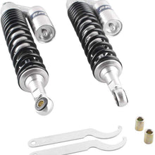 GZYF Pair 400mm Motorcycle Air Shock Absorbers Universal Fit Honda Suzuki Yamaha Kawasaki ATV Go Kart Quad Dirt Sport Bikes Silver & Black