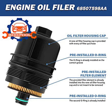 Ecodiesel Engine Oil Filter 68507598AA 68498720AA Compatible with Jeep 2021 Wrangler JL,2021 Gladiator,2020-2021 Ram 1500 DT