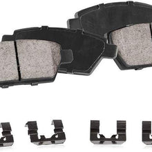 CPK11189 REAR Performance Grade Quiet Low Dust [4] Ceramic Brake Pads + Dual Layer Rubber Shims + Hardware