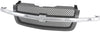 Perfit Liner New Front Upper Chrome Gray Grille Grill Replacement With Chrome Molding Smooth Frame For 03-06 Silverado 1500 2500 3500 HD Classic Fit Base LS LT Model GM1200489 19168629