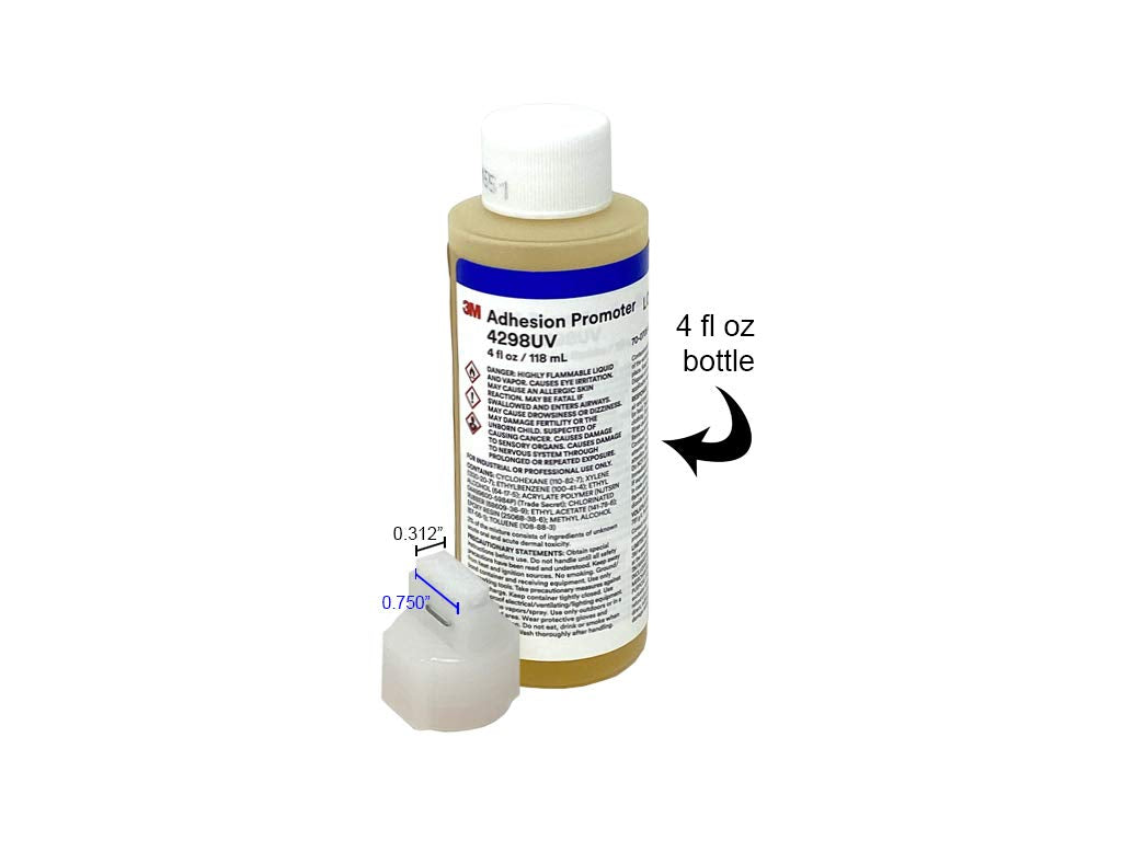 3M 4298UV Adhesion Promoter - Tape Primer 4 fl oz / 118 ml Bottle with 0.750