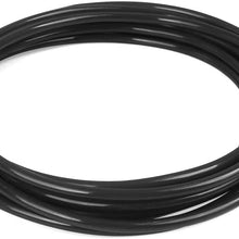 X AUTOHAUX 5 Meter 16.40ft Black Polyurethane PU Air Hose Pipe Tubing 6mm OD 4mm ID for Car