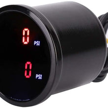 BiuZi Car Air Gauge 2in 52mm Car PSI Air Pressure Gauge LED Dual Digital Display Air Gauge Sensor Kit