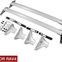 ANTS PART Cross Bars OE Style Luggage Carrier Roof Rail for 2019 2020 2021 Toyota RAV4 Roof Rack Aluminum Black(Not Fit Models for Adventure/TRD Off-Road)