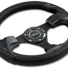 NRG RST-001CBL Pilota Series 320mm Sport Leather Steering Wheel Carbin Fiber Look Inserts