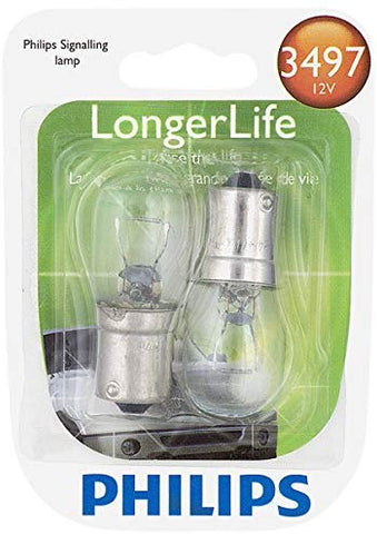 Philips 3497 LongerLife Miniature Bulb, 2 Pack