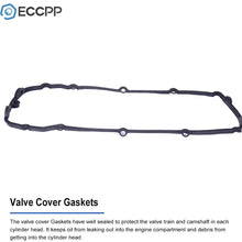 ECCPP Engine Valve Cover Gasket 11127512839 for 2002-2006 for BMW 325Ci 325i 325Xi 330Ci for BMW 330Xi 525i 530i fit for 11121437395, 11127512840 Valve Cover Gasket Kit