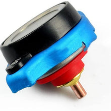 Mrcartool 0.9BAR Car Radiator Cap Cover with Temperature Gauge 0-200 ℃ Meter Industrial Aluminum (0.9BAR, Small Head)