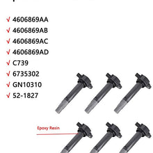 Ignition Coil Pack Set of 6 Compatible with 2006-2010 Dodge Charger Nitro Magnum & Chrysler 300 Sebring Pacifica Town & Country 2.7L 3.5L 4.0L V6, Replace 4606869AA 4606869AB UF-502