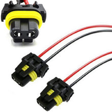 iJDMTOY (2) 900-Series 9005 9006 Female Adapter Wiring Harness Sockets Wire Compatible With Headlights Fog Lights