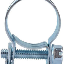Hermoso 60pcs/Set 7-18MM 10 Sizes Strong Mini Pipe Hose Clamp for Fuel Hose Clip (Color : Silver)