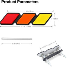 Car front grille logo logo is suitable for any car with mesh grille or slotted grille (yellow+orange+red)