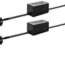 Niome 2Pcs H4 LED Canbus Warning Error Free Decoder Canceller Capacitor Anti Flicker Resistor Harness High Low Beam Headlight Relay Adapter