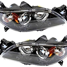 Headlight Compatible with 2004-2006 Mazda 3 Pair HID/Xenon Clear Lens