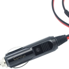 Carviya 12V 24V Heavy Duty 16 AWG 15A 20A Male Plug Cigarette Lighter Adapter Power Supply Cord with 1 Meter 3.3 Feet Cable Wire For Car Inverter,Air Pump, Electric Cup
