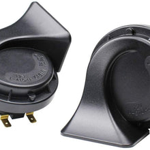 FARBIN Waterproof Auto Horn 12V Car Horn Loud Dual-Tone Electric Snail Horn Kit with 2Pcs Adapter Wiring Harness Pigtail Socket for Audi