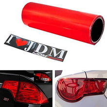 iJDMTOY 12 by 48 inches Self Adhesive Hot Red Taillights Tail Lamps, Fog Lights, Sidemarkers Vinyl Wrap Overlay Film