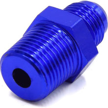 uxcell a18011800ux0130 Blue Car AN6 3/8NPT Gas Oil Fuel Line End Fitting Adapter Straight Hose Connector
