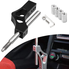 Sporacingrts Adjustable Short Shift Extension Shifter Knob with Adapters for Honda Civic Integra CRX (Silver)