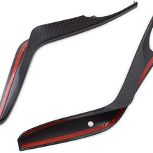 Kadore ABS Carbon Fiber Interior Gear Shift Molding Strip Cover Trim for 2016 2017 2018 2019 2020 Honda Civic 10th Gen Sedan LHD 2-pc