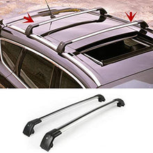 SnailAuto Fit for Infiniti QX30 2016-2021 Aluminum Silver Cross Bars - Lockable Roof Rack Rail - Adjustable Baggage Rack (2 pcs)
