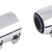 Radiator Hose Kit,with Cap,24"/36"/48'',Polished Stainless Steel,Flexible Kit,W/End Caps Upper&Lower(24 inches)