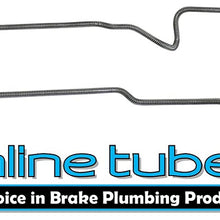 Inline Tube JPB97R1 Compatible With 97-06 Jeep Wrangler TJ Preformed Hydraulic Rear Axle Brake Line Set OEM Steel (X 10 10 SJPB97R1)