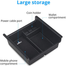 VANJING Center Console Organizer Insert Tray Compatible for 2010 2011 2012 2013 2014 2015 2016 2017 2018 2019 Toyota 4 Runner Accessories with USB Hole Center Armrest Storage Box with A Cleaner Brush