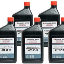 Genuine Mitsubishi Diaqueen SPIII SP3 Transmission Fluid - 5 Quarts - MZ320200 Lancer Diamante Eclipse Galant Endeaver Mirage Montero Montero Sport Outlander (2003 - 2006) Expo LRV 3000GT Pickup with Automatic Transmission
