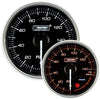 Oil Pressure Gauge-with Peak and Warning Electrical Amber/white Supreme Clear Lens White Pointer Series 52mm (2 1/16