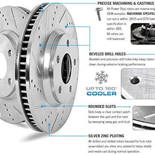 Power Stop K6761 Rear Z23 Carbon Fiber Brake Pads with Drilled & Slotted Brake Rotors Kit