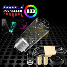JDMBESTBOY Shift Knob Stick Crystal Transparent Bubble Purple Blue Throw Gear Shifter 20cm