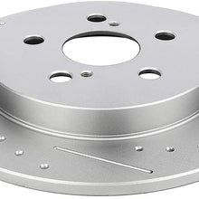 cciyu Rotors Drilled Slotted Brake Rotor Disc fit for 2009-2010 for Pontiac Vibe,2009-2019 for Toyota Corolla,2009-2013 for Toyota Matrix