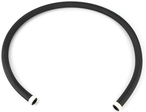 Oil Hose, AN10 Black Nylon Braided Oil Hose Fuel Line Accessory Replacement